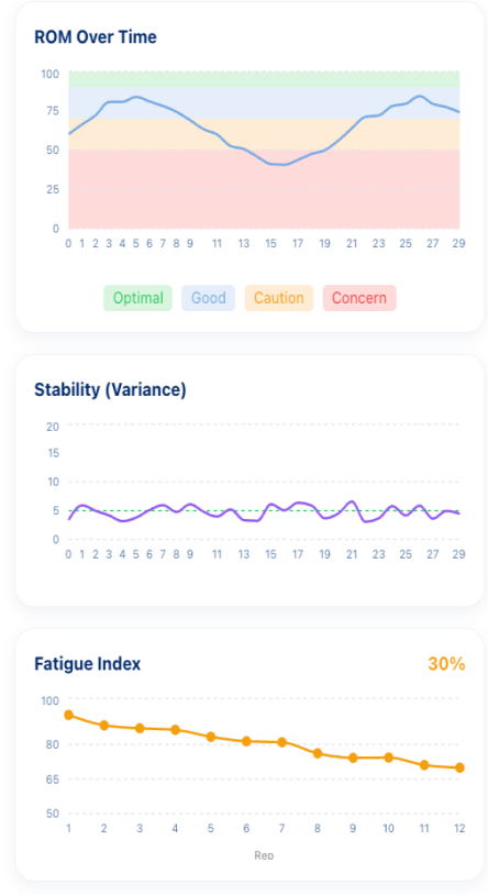 Propose exercise tracking interface with real-time progress